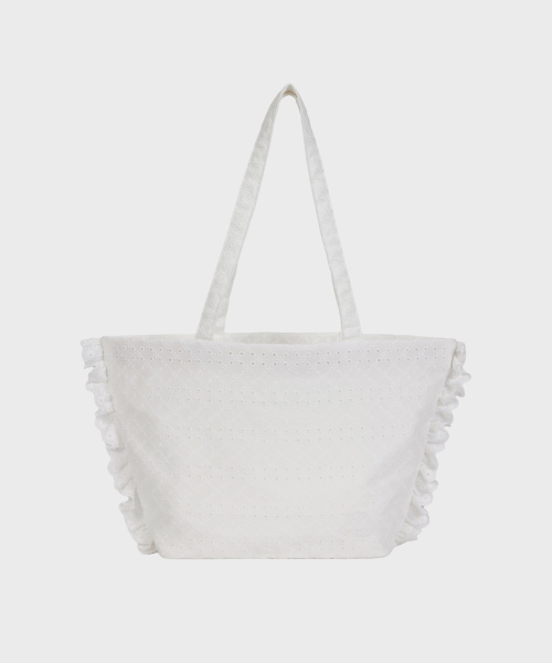 ALKI ALKA(アルキアルカ)の「Ruffle Trim Bag (White)(ショルダーバッグ・レディース・ホワイト・FREE)」の3枚目の写真
