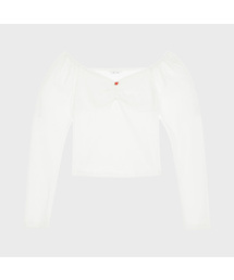 Heart-neck Long Sleeve (White)