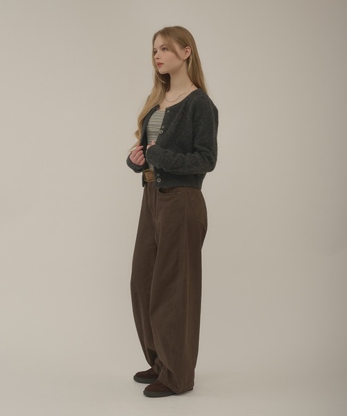 hazyl(ヘイジル)の「mohair like cardigan / モヘアライクカーディガン(カーディガン/ボレロ・レディース・チャコールグレー/ネイビー・フリー)」の10枚目の写真