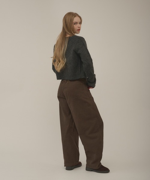 hazyl(ヘイジル)の「mohair like cardigan / モヘアライクカーディガン(カーディガン/ボレロ・レディース・チャコールグレー/ネイビー・フリー)」の13枚目の写真