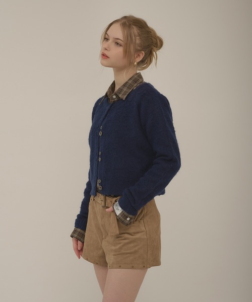 hazyl(ヘイジル)の「mohair like cardigan / モヘアライクカーディガン(カーディガン/ボレロ・レディース・チャコールグレー/ネイビー・フリー)」の18枚目の写真