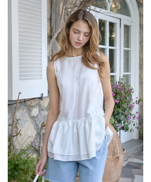 LANGNLU（ラングアンドルー）の「RIETI Ruffle Blouse (Rieti)_IVORY（シャツ/ブラウス）」