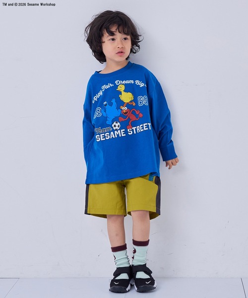 MARKEY'S(マーキーズ)の「【SESAME STREET】別注プリントロンT(Tシャツ/カットソー・キッズ・オフホワイト/ブルー/グリーン・100/130/120/95/90/80/110/150/140)」の7枚目の写真