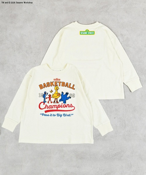 MARKEY'S(マーキーズ)の「【SESAME STREET】別注プリントロンT(Tシャツ/カットソー・キッズ・オフホワイト/ブルー/グリーン・100/130/120/95/90/80/110/150/140)」の13枚目の写真