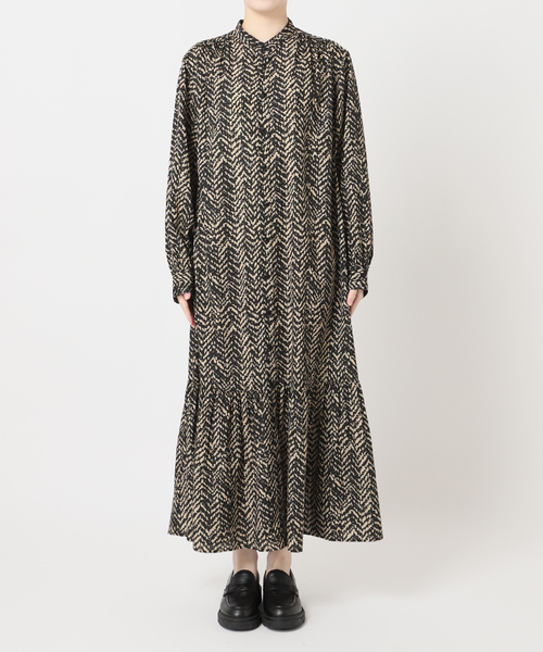 JOURNAL STANDARD（ジャーナルスタンダード）の「《WEB限定追加》ランダムヘリンボーンプリントワンピース（ワンピース・レディース・ブラック・FREE）」の11枚目の写真