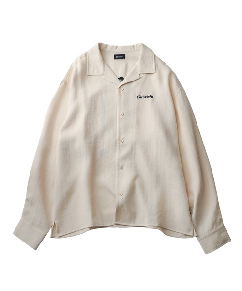 Subciety（サブサエティ）の「Embroidery Maria open collar shirt（シャツ/ブラウス・メンズ・オリーブ/ブラック/ホワイト・SMALL/MEDIUM/LARGE/X-LARGE）」の5枚目の写真