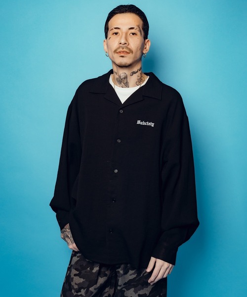 Subciety（サブサエティ）の「Embroidery Maria open collar shirt（シャツ/ブラウス・メンズ・オリーブ/ブラック/ホワイト・SMALL/MEDIUM/LARGE/X-LARGE）」の13枚目の写真