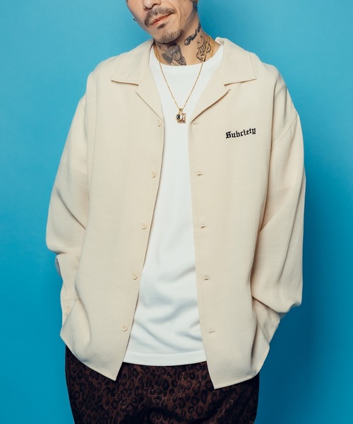 Subciety（サブサエティ）の「Embroidery Maria open collar shirt（シャツ/ブラウス・メンズ・オリーブ/ブラック/ホワイト・SMALL/MEDIUM/LARGE/X-LARGE）」の20枚目の写真