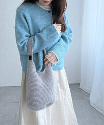 ニットワンハンドルバッグ
