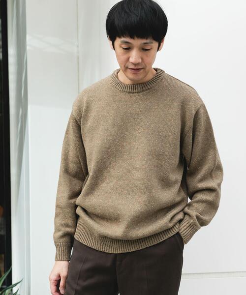 URBAN RESEARCH DOORS(アーバンリサーチドアーズ)の「ウールブレンドネップクルーネックニット(ニット/セーター・メンズ・ベージュ系その他/グレー系その他/ブラウン系その他・LARGE/MEDIUM)」の5枚目の写真