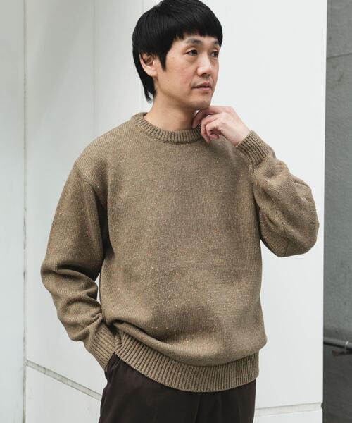 URBAN RESEARCH DOORS(アーバンリサーチドアーズ)の「ウールブレンドネップクルーネックニット(ニット/セーター・メンズ・ベージュ系その他/グレー系その他/ブラウン系その他・LARGE/MEDIUM)」の7枚目の写真