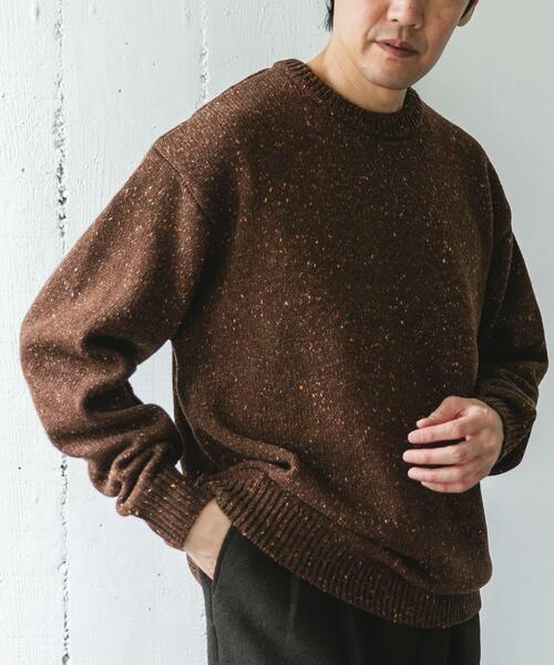 URBAN RESEARCH DOORS(アーバンリサーチドアーズ)の「ウールブレンドネップクルーネックニット(ニット/セーター・メンズ・ベージュ系その他/グレー系その他/ブラウン系その他・LARGE/MEDIUM)」の12枚目の写真