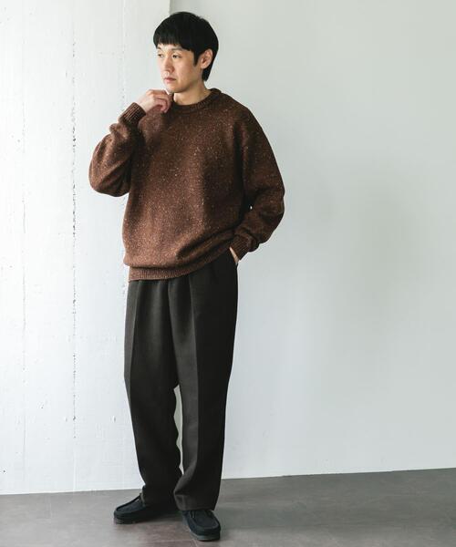 URBAN RESEARCH DOORS（アーバンリサーチドアーズ）の「ウールブレンドネップクルーネックニット（ニット/セーター・メンズ・ベージュ系その他/グレー系その他/ブラウン系その他・LARGE/MEDIUM）」の9枚目の写真