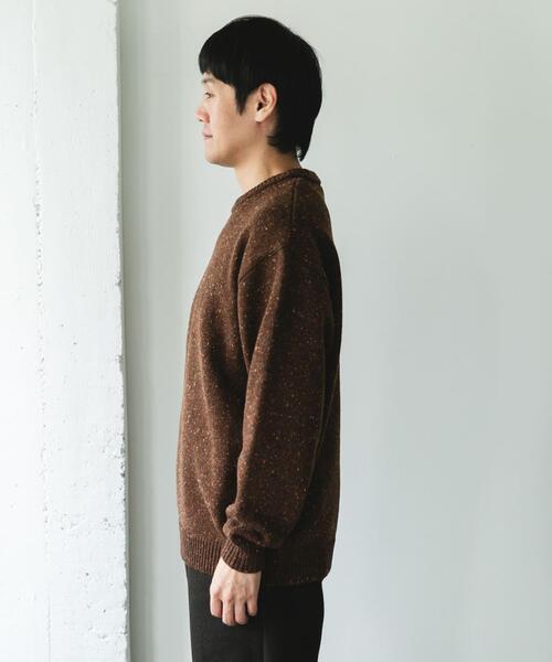 URBAN RESEARCH DOORS（アーバンリサーチドアーズ）の「ウールブレンドネップクルーネックニット（ニット/セーター・メンズ・ベージュ系その他/グレー系その他/ブラウン系その他・LARGE/MEDIUM）」の11枚目の写真