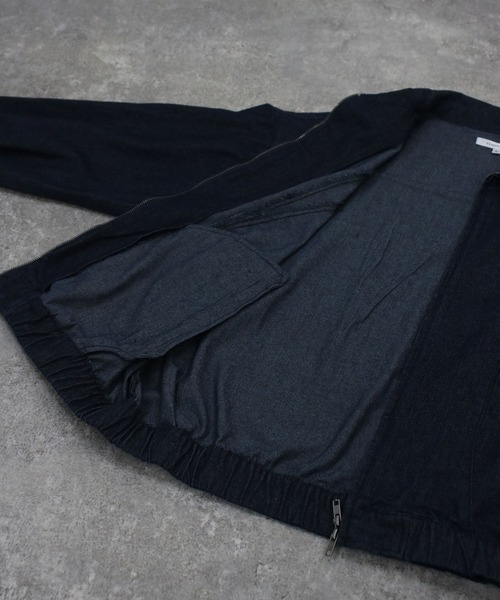 NYLAUS（ナイラス）の「【Nylaus】2026新作 ダブルジップブルゾン カーブステッチ ZIPアップブルゾン デニムジャケット セットアップ対応（ブルゾン・メンズ・ブラック/ブラウン/インディゴブルー/ブラック系その他・L/M）」の18枚目の写真