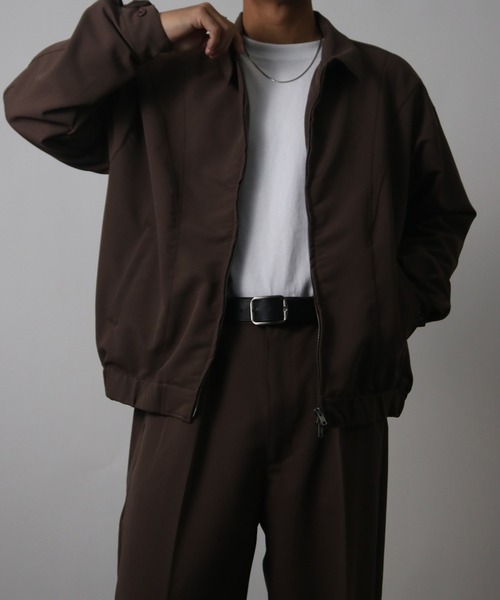 NYLAUS（ナイラス）の「【Nylaus】2026新作 ダブルジップブルゾン カーブステッチ ZIPアップブルゾン デニムジャケット セットアップ対応（ブルゾン・メンズ・ブラック/ブラウン/インディゴブルー/ブラック系その他・L/M）」の20枚目の写真