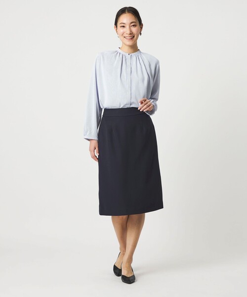A DAY IN THE LIFE UNITED ARROWS(アデイインザライフユナイテッドアローズ)の「ダブルクロス タイトスカート ‐セットアップ対応・ウォッシャブル‐ <A DAY IN THE LIFE>(スカート・レディース・ベージュ/ダークグレー/ネイビー/ブラック・40/36/38)」の9枚目の写真