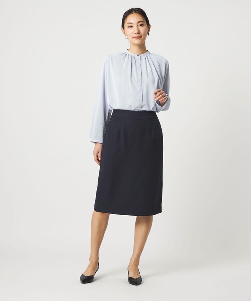 A DAY IN THE LIFE UNITED ARROWS(アデイインザライフユナイテッドアローズ)の「ダブルクロス タイトスカート ‐セットアップ対応・ウォッシャブル‐ <A DAY IN THE LIFE>(スカート・レディース・ベージュ/ダークグレー/ネイビー/ブラック・40/36/38)」の10枚目の写真