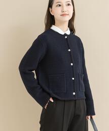 URBAN RESEARCH ROSSO WOMEN | 『WEB/一部店舗限定』ツイードノーカラーニットジャケット(ノーカラージャケット)