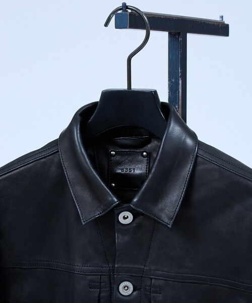 5351 POUR LES HOMMES（ゴーサンゴーイチプールオム）の「【ラムレザー】Gジャン/ジャケット（ライダースジャケット・メンズ・ブラック・48/46/44/50）」の6枚目の写真