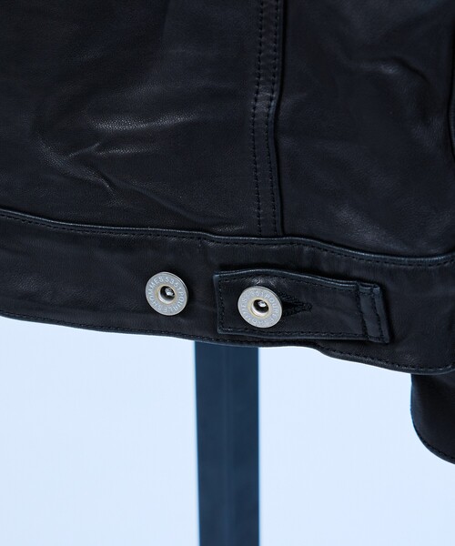 5351 POUR LES HOMMES（ゴーサンゴーイチプールオム）の「【ラムレザー】Gジャン/ジャケット（ライダースジャケット・メンズ・ブラック・48/46/44/50）」の12枚目の写真