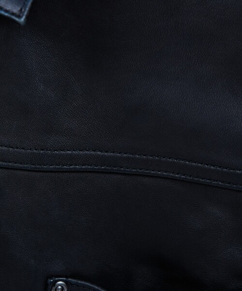 5351 POUR LES HOMMES（ゴーサンゴーイチプールオム）の「【ラムレザー】Gジャン/ジャケット（ライダースジャケット・メンズ・ブラック・48/46/44/50）」の13枚目の写真