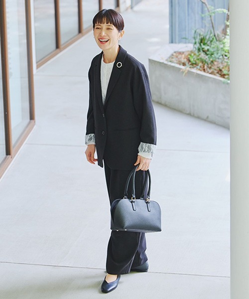 studio CLIP（スタディオクリップ）の「ダブルフロントやわらか刺繍ブラウス《オケージョン2026SS》（シャツ/ブラウス・レディース・ネイビー/ライトグレー/オフホワイト/ライトブルー・FREE）」の6枚目の写真