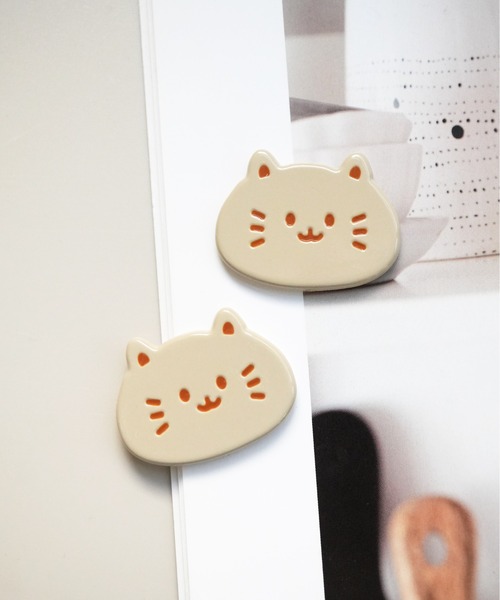 Port(ポート)の「【 Port / ポート 】 ねこ デザイン デコレーションパーツ ( 2個セット ) #_(その他雑貨・レディース・ブラック/ライトブラウン/ホワイト/ブラウン・FREE)」の4枚目の写真