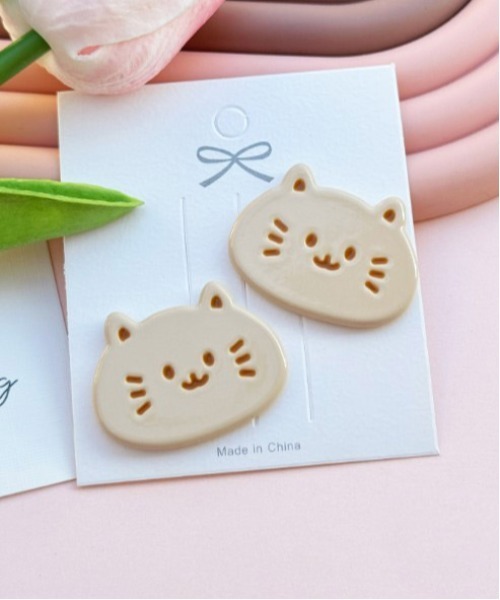 Port(ポート)の「【 Port / ポート 】 ねこ デザイン デコレーションパーツ ( 2個セット ) #_(その他雑貨・レディース・ブラック/ライトブラウン/ホワイト/ブラウン・FREE)」の13枚目の写真