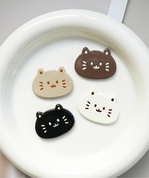 Port(ポート)の「【 Port / ポート 】 ねこ デザイン デコレーションパーツ ( 2個セット ) #_(その他雑貨・レディース・ブラック/ライトブラウン/ホワイト/ブラウン・FREE)」の11枚目の写真