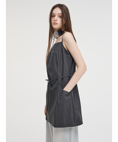 ETMON(エトモン)の「Slip Pintuck Mini Dress Charcoal(スカート・レディース・その他・FREE)」の1枚目の写真