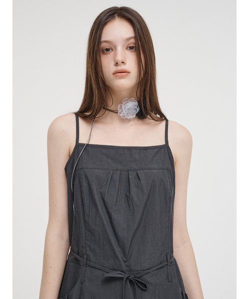 ETMON(エトモン)の「Slip Pintuck Mini Dress Charcoal(スカート・レディース・その他・FREE)」の2枚目の写真