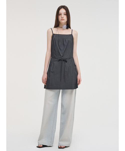 ETMON(エトモン)の「Slip Pintuck Mini Dress Charcoal(スカート・レディース・その他・FREE)」の3枚目の写真