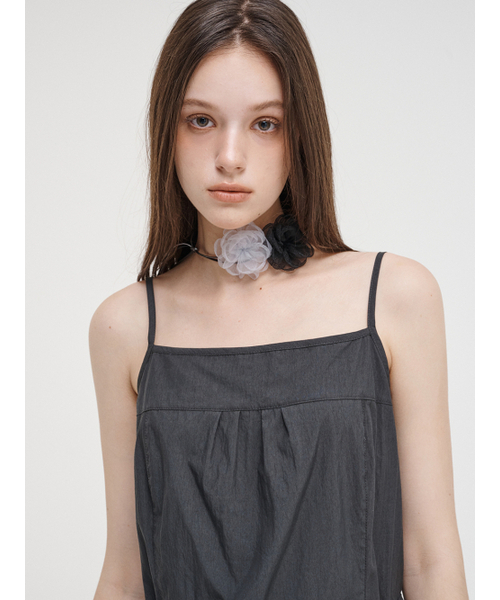 ETMON(エトモン)の「Slip Pintuck Mini Dress Charcoal(スカート・レディース・その他・FREE)」の4枚目の写真