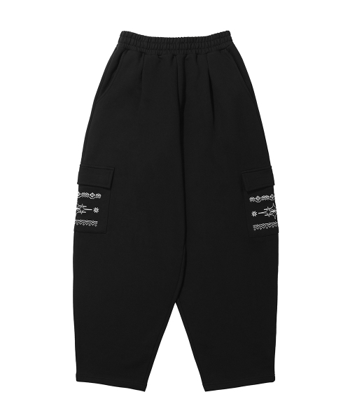 GAKKAI UNIONS(ガッカイユニオンズ)の「ノスタ ワンタックバルーンスウェットカーゴパンツ ブラック(スウェットパンツ・メンズ・その他・S/M/L)」の2枚目の写真