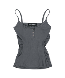 A FEW COMMENTS（アフューコメンツ）の「メタルボタンシャーリングタンクトップ CHARCOAL（Tシャツ/カットソー）」
