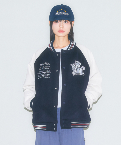 LMCの「UNION ANGEL VARSITY JACKET navy(スタジャン・レディース・その他・S/M/L/XL)」の1枚目の写真
