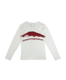 TANSANMAGNESIUM（タンサン マグネシウム）の「マウンテンロングスリーブ（ホワイト/レッド）（Tシャツ/カットソー）」