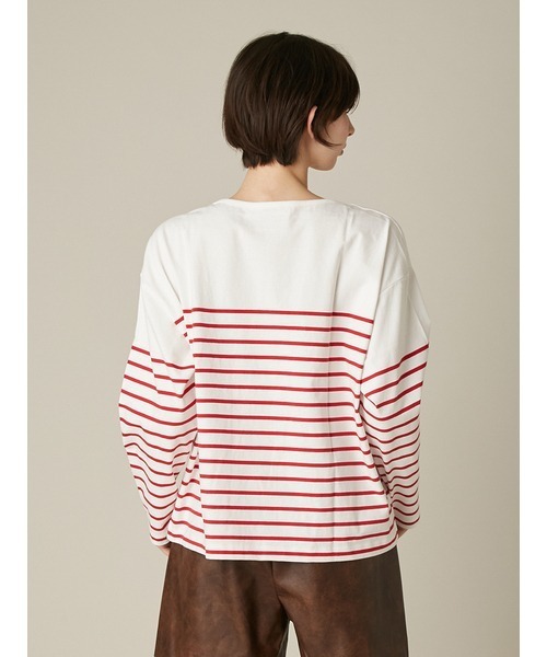 FURFUR(ファーファー)の「バスクボーダーロングスリーブTシャツ(Tシャツ/カットソー・レディース・サックスブルー/ホワイト/レッド/ピンク・F)」の10枚目の写真