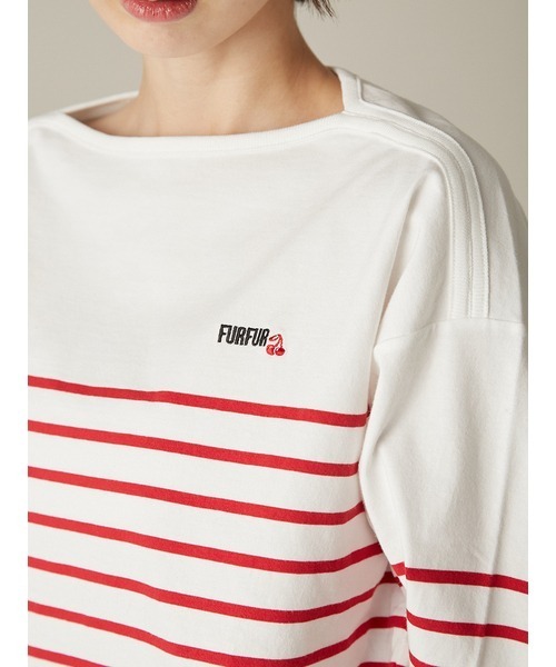 FURFUR(ファーファー)の「バスクボーダーロングスリーブTシャツ(Tシャツ/カットソー・レディース・サックスブルー/ホワイト/レッド/ピンク・F)」の13枚目の写真