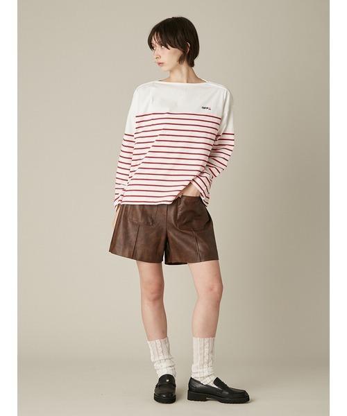 FURFUR(ファーファー)の「バスクボーダーロングスリーブTシャツ(Tシャツ/カットソー・レディース・サックスブルー/ホワイト/レッド/ピンク・F)」の14枚目の写真