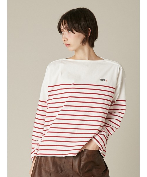FURFUR(ファーファー)の「バスクボーダーロングスリーブTシャツ(Tシャツ/カットソー・レディース・サックスブルー/ホワイト/レッド/ピンク・F)」の15枚目の写真