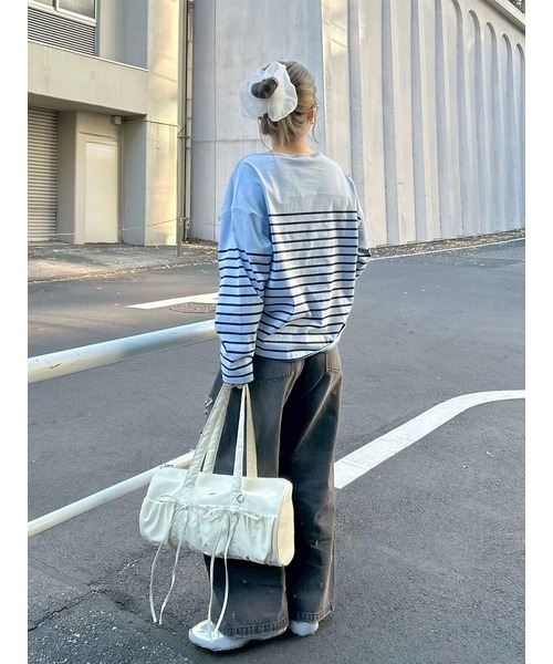 FURFUR(ファーファー)の「バスクボーダーロングスリーブTシャツ(Tシャツ/カットソー・レディース・サックスブルー/ホワイト/レッド/ピンク・F)」の17枚目の写真