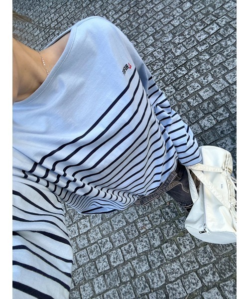 FURFUR(ファーファー)の「バスクボーダーロングスリーブTシャツ(Tシャツ/カットソー・レディース・サックスブルー/ホワイト/レッド/ピンク・F)」の20枚目の写真