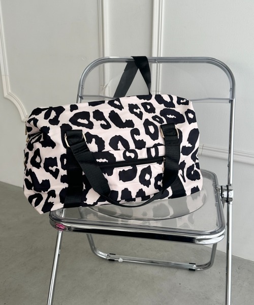 wears(ウェアーズ)の「レオパード 大容量 トラベルバッグ ボストンバッグ(ボストンバッグ・レディース・ピンク/ブラック・FREE)」の18枚目の写真
