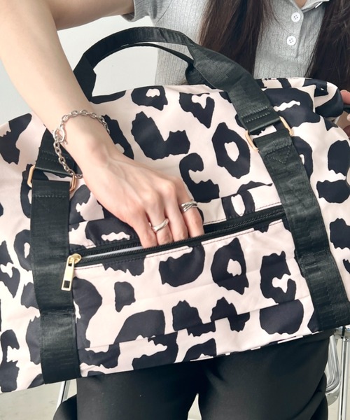wears(ウェアーズ)の「レオパード 大容量 トラベルバッグ ボストンバッグ(ボストンバッグ・レディース・ピンク/ブラック・FREE)」の16枚目の写真