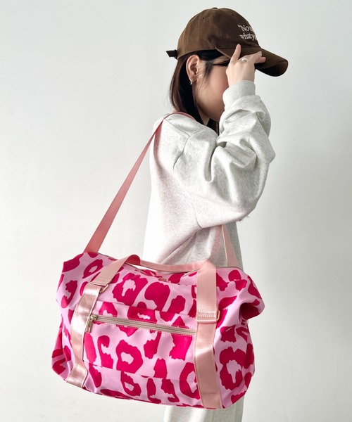 wears(ウェアーズ)の「レオパード 大容量 トラベルバッグ ボストンバッグ(ボストンバッグ・レディース・ピンク/ブラック・FREE)」の21枚目の写真