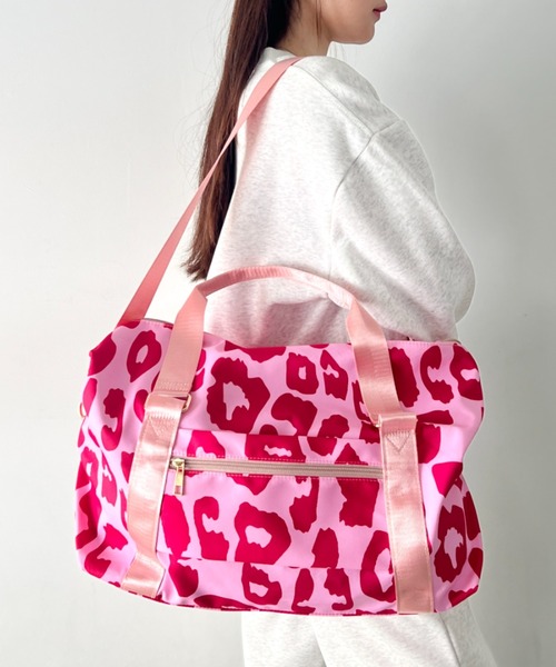wears(ウェアーズ)の「レオパード 大容量 トラベルバッグ ボストンバッグ(ボストンバッグ・レディース・ピンク/ブラック・FREE)」の19枚目の写真