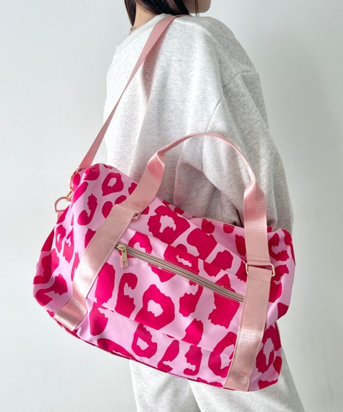 wears(ウェアーズ)の「レオパード 大容量 トラベルバッグ ボストンバッグ(ボストンバッグ・レディース・ピンク/ブラック・FREE)」の20枚目の写真