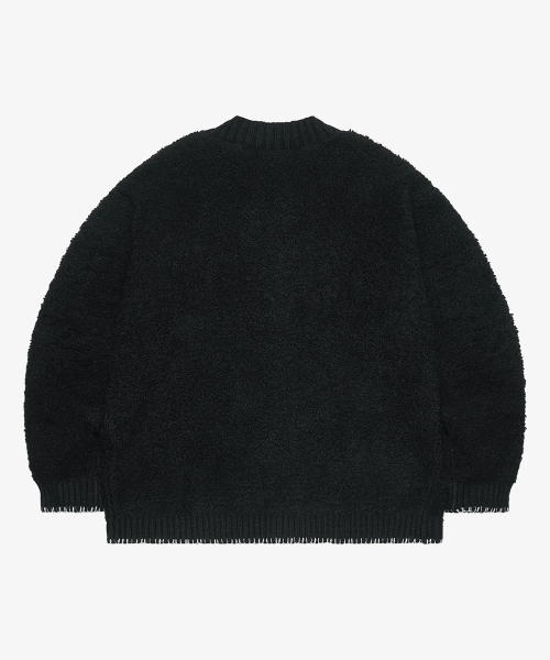GOLDEN SNSHINE（ゴールデン サンシャイン）の「Wool boucle round neck cardigan_Black（ニット/セーター・メンズ・その他・M）」の2枚目の写真